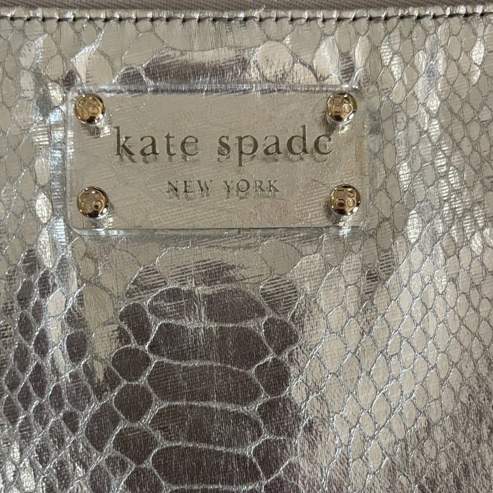 Kate Spade Foiled Again Gia crocodile clutch 10 x 7.5 #0215